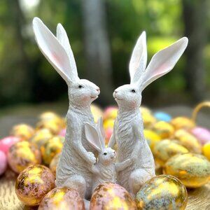 Regency International Resin Easter Long Ear Bunny Family Spring Decor